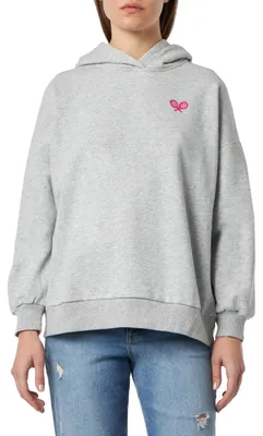 Zdjęcie produktu dla Bluza z kapturem damska libbi, model 23930106, kolor: jasnoszary melanż, rozmiar: M