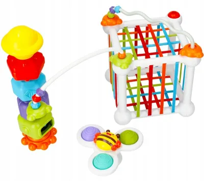 Produktbild von BamBam Steckspiel Sensorik-Würfel für Kleinkinder ab 18 Monaten