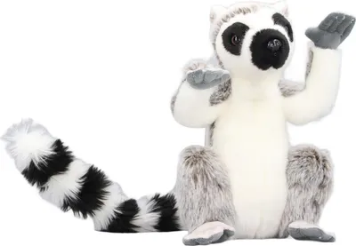 Obrázek produktu pro Plyšová hračka lemur, měkká, realistická, uklidňující, se suchým zipem, krásně vycpaná, pro děti