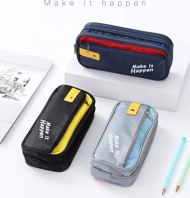 Image de Trousse à crayons Etue Happen A9300 Noir/Jaune