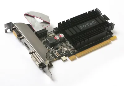 Produktbild von Zotac GeForce GT710 1GB GDDR3 VGA/DVI/HDMI PCI-E Grafikkarte passiv gekühlt ZT-71301-20L