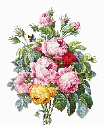 Produktbild von Luca-S Kreuzstich Set "Rosen II", Aida Zählmuster, 25x32cm