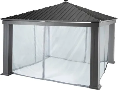 Produktbild von Moskitonetz für gartenlaube "patia" schiefer 4x4m aus polyester  - Hespéride