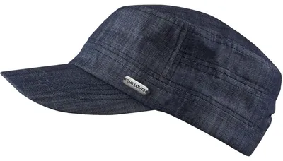 Chillouts Army Cap "Corfu Hat" Denim-Look aus Baumwolle in blau