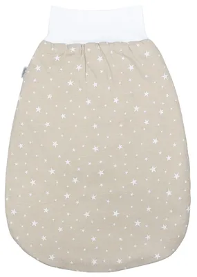 Produktbild von TupTam Baby Unisex Strampelsack mit breitem Bund Wattiert , Farbe: Sterne_Beige, Größe: 0 - 6 Monate