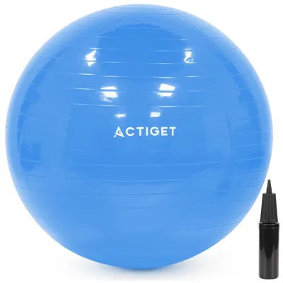 Obrázok produktu pre Fitness loptu ACTIGET 55 cm – na pilates, jógu a strečing, modrá, vrátane pumpy