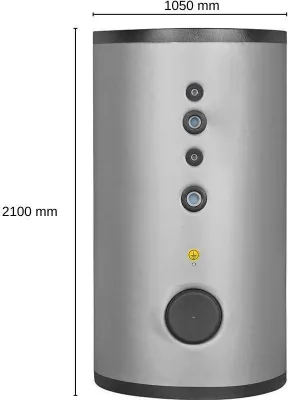 Produktbild von Evenes Warmwasserspeicher DSFI 1000 Edelstahl 2 Wärmetauscher  931 L Solarspeicher
