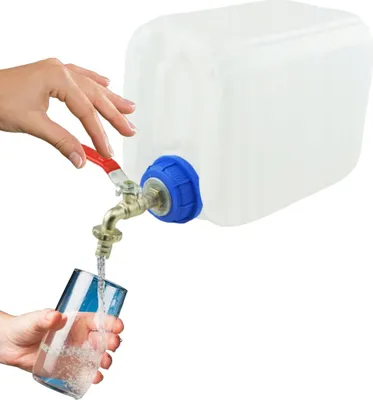Produktbild von Anwicar Wasserkanister mit hahn - Wasser Kanister mit zapfhahn 5L - Camping Wassertank - Weiß