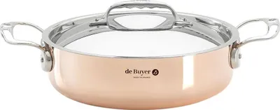 Produktbild von De Buyer Prima Matera Bratentopf Kupfer/Edels. niederer 24cm ind.