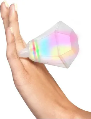 Produktbild von Erwachsenen Leuchtring-Trinkglas Partyaccessoire bunt - Einheitsgröße
