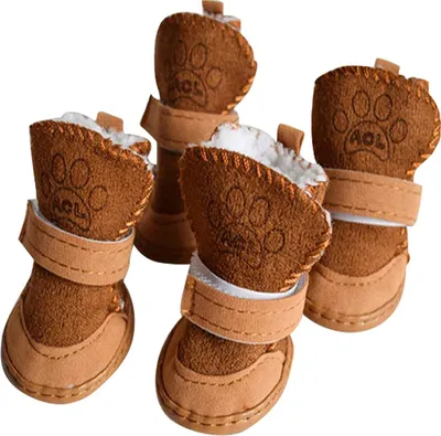 Produktbild von Hundeschuhe mit Pfotenschutz, rutschfeste Hundeschuhe für Hunde, australische Stiefel, rutschfeste Winterschuhe für kleine Hunde