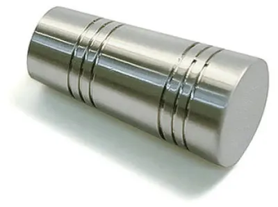 Produktbild von Gardinia Endknopf Apollo für Gardinenstangen 20 mm Edelstahloptik