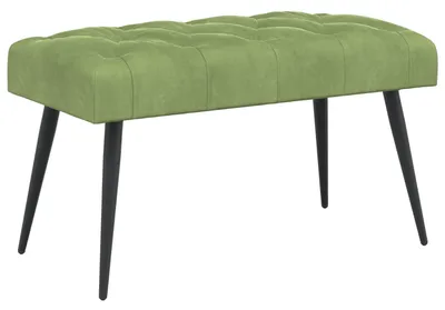 Image de Banc vidaXL à capitonnage, vert clair, 80 x 40 x 46 cm, velours