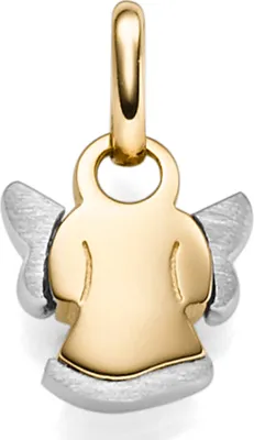 Produktbild von Anhänger Engel Engelchen 17x10mm 585 Gold Weißgold & Gelbgold bicolor schlicht