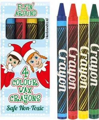 Produktbild von 4 weihnachtliche Wachsmalstifte