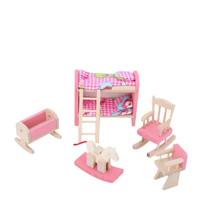 Obrázek produktu pro Nábytek pro panenky,Dřevěný nábytek pro panenky,Barevný dřevěný nábytek pro panenky,Nábytek pro panenky 1:12,Mini nábytek pro panenky 1:12