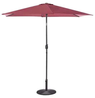 Produktbild von BELIANI Sonnenschirm Rot Polyester Aluminium ⌀ 270 cm Winddach Garten Terrasse Balkon