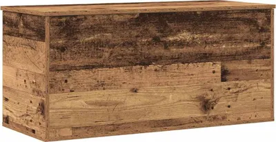 Image de vidaXL Boîte de rangement Vieux bois 100 x 42 x 46 cm Bois composite