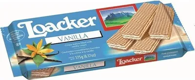 Produktbild von 12x Loacker Vaniglia Vanille Waffeln Waffel mit Vanillecreme Kekse Cookies 175g