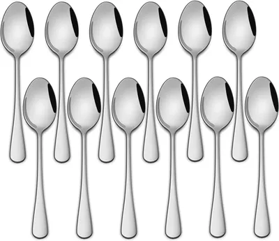 Produktbild von Edelstahl-Teelöffel-Set, 12 Stück, 14 cm, für Espresso und Dessert