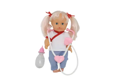 Imagen del producto de Muñeca Panenka de 36 cm, doctora con estetoscopio y biberón