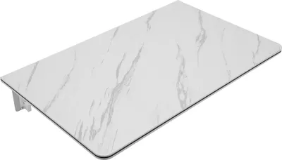 Produktbild von Wandklappschreibtisch - Bürotisch - 80x50 cm - Platzsparend - Metallgestell - Für Zuhause & Büro - Elfenbeinweiß