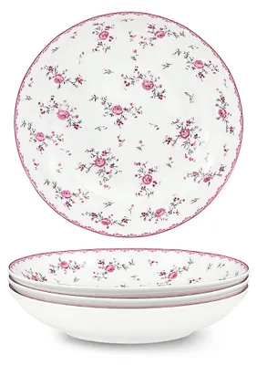 Produktbild von Salatteller 20 cm, 4er Set, Porzellan rosa, für Mittagessen