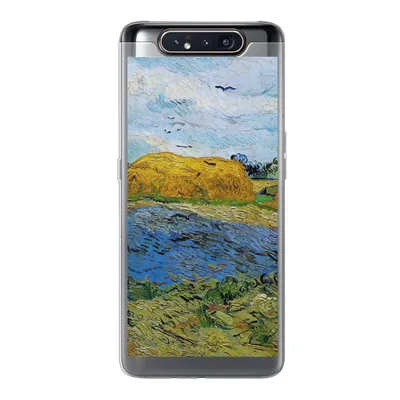 Produktbild von MuchoWow® Handyhülle Schutzhülle Hülle für Samsung Galaxy A80 Heuballen unter einem regnerischen Himmel - Vincent van Gogh Silikon Softcase Handy Hülle - Schutzdeckel