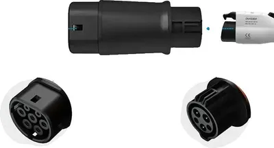 Zdjęcie produktu dla Adapter do samochodów elektrycznych, wysoka moc prądu, wodoodporna konstrukcja, typ 1 do typu 2