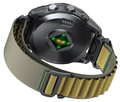 Produktbild von Garmin-Uhrenarmband - 22 mm Nylon - Schnellverschluss - Fenix/Tactix/Forerunner/Enduro - 160–245 mm - Weizenfarben