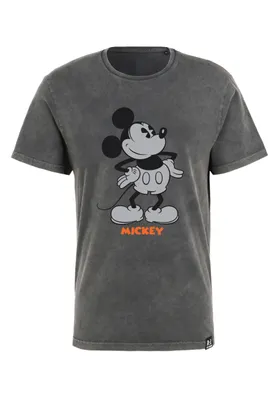 Produktbild von Recovered T-Shirt Disney Mickey Mouse Vintage Hand On Hips Washed im angesagten Vintage-Stil Black M