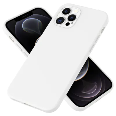 Produktbild von NALIA Weiche Silikon Handy Hülle für iPhone 12 Pro Max, Schutz Cover Soft Case Weiß