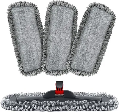 Produktbild von Ibenzoa® Mikrofaser-Wischpads 44 x 18 cm – vergrößerte, waschbare Ersatzbezüge für Boden & Küche, verstärkt, streifenfreie Reinigung, kompatibel mit Wischsystemen