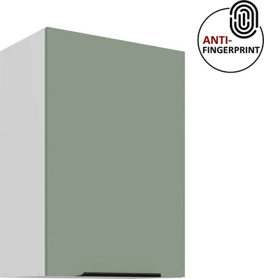Produktbild von Küchen Hängeschrank 50 cm ARIA Aquamarin ultra matt + Weiss matt, hochwertige Fronten mit Anti Fingerprint Beschichtung Küchenzeile Küchenblock