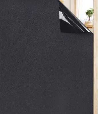 Obrázok produktu pre Uniqoos® fólia na okná – nepriehľadná, samolepiaca a statická zatemňovacia fólia, ochrana pred UV žiarením, čierna, 90 x 200 cm, ideálna do spální a kúpeľní