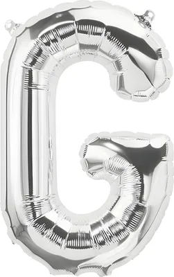 Image de Ballon en plastique, lettre G, argent, env. 100 cm