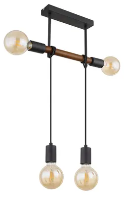 Produktbild von Hängeleuchte, 4 Flammig, Höhenverstellbar, Holz, L 39 cm