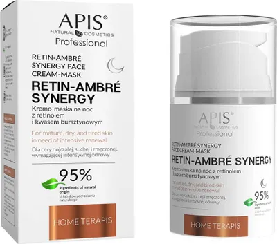 Obrázek produktu pro Apis | Krémová maska RETIN-AMBRE - 50 ml - Noční péče s retinolem - pro zralou pleť - veganská