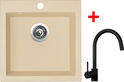 Obrázek produktu pro Sinks VIVA 455 Sahara + Vitalia černá matná