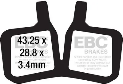 Image de CFA689 - Plaquettes de frein vélo (organiques) EBC Brakes