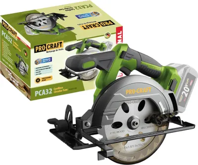 Produktbild von Procraft PCA32-BB Akku Handkreissäge 20 V 165 mm Brushless Solo - ohne Akku, ohne Ladegerät