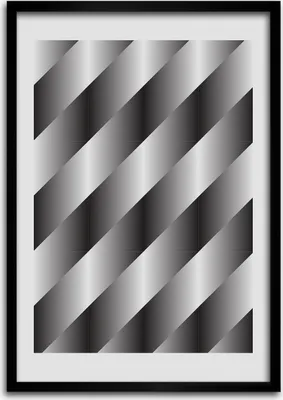 Produktbild von Bild - Bilderrahmen - Foto - 70 cm x 100 cm - MDF - Rahmen - Wandkunst - Abstraktion Streifen