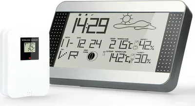 Produktbild von Alecto WS-1700 - Wetterstation mit kabellosem Außensensor, silber