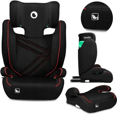 Produktbild von Lionelo Hugo I-Size Autositz Isofix 100-150 Cm Sportlich Schwarz Rot