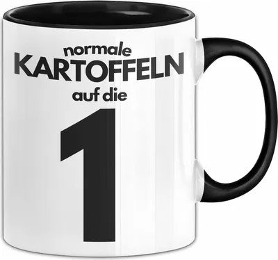 Produktbild von Normale Kartoffeln Auf Die 1 Tasse Meme Geschenk Deutschland Fußball-Fan 2024 (Schwarz)