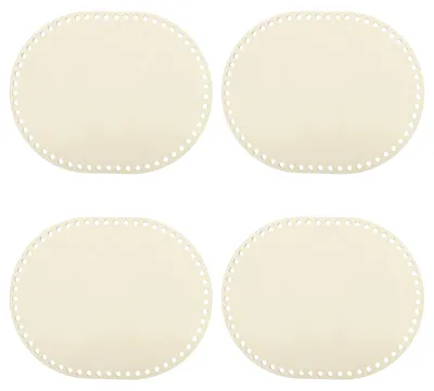 Productafbeelding van Houten mandbodem - 4 ovale basisstukken om te haken - 20 x 22,5 cm