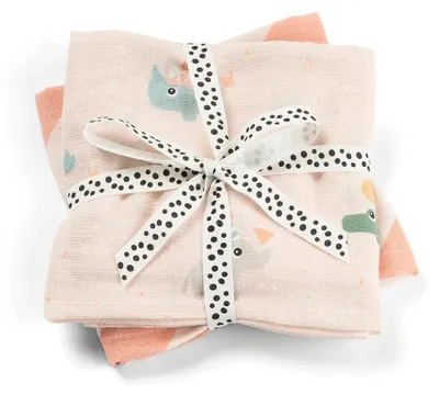 Image de Done By Deer - Lingettes festives en mousseline, lot de 2, beige, enfants, beige, taille unique