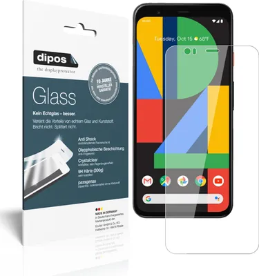 Produktbild von 2x Schutzfolie für Google Pixel 4 - Anti-Shock 9H Folie dipos Glass Kunststoffglas