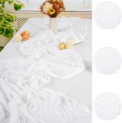 Produktbild von Tischläufer 3er Set, Cheesecloth, 90 x 300 cm, für Tischdekoration