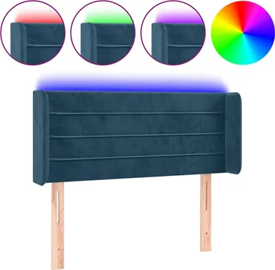 Obrázok produktu pre vidaXL LED čelná doska tmavomodrá 93x16x78/88 cm Velvet